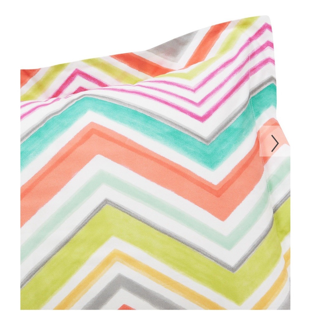 Pottery Barn Teen Zig-Zag Stripe Set Of 2‎ Standard Shams 100% Cotton